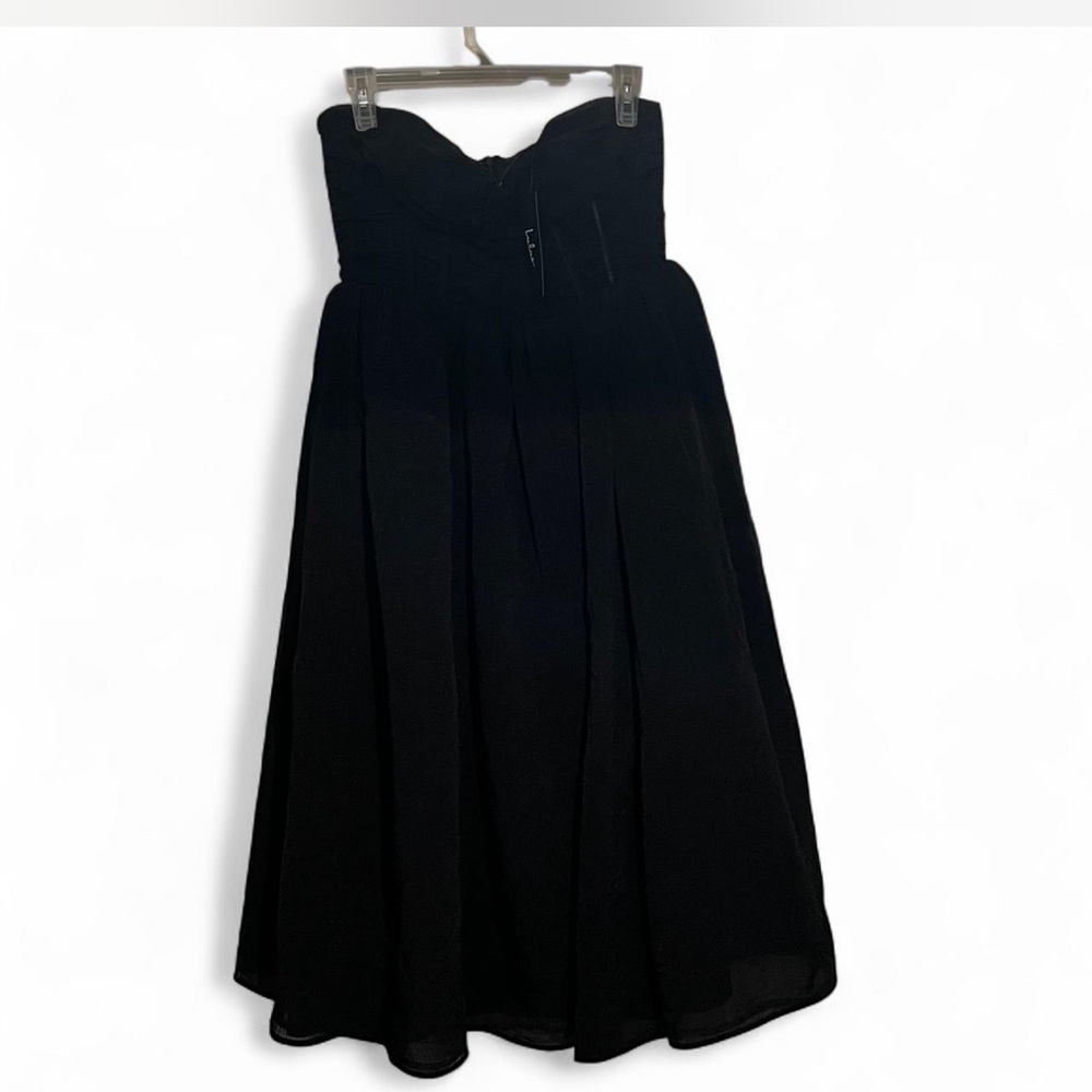 Lulu's Classic Black Strapless Dress